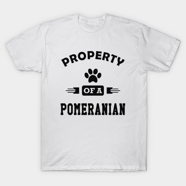 Pomeranian Dog - Property of a pomeranian T-Shirt by KC Happy Shop